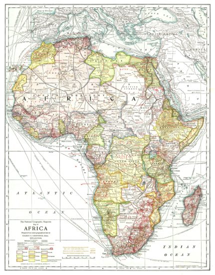 Mapy National Geographic. 539 map. Wysoka jakość - Africa 1909.jpg