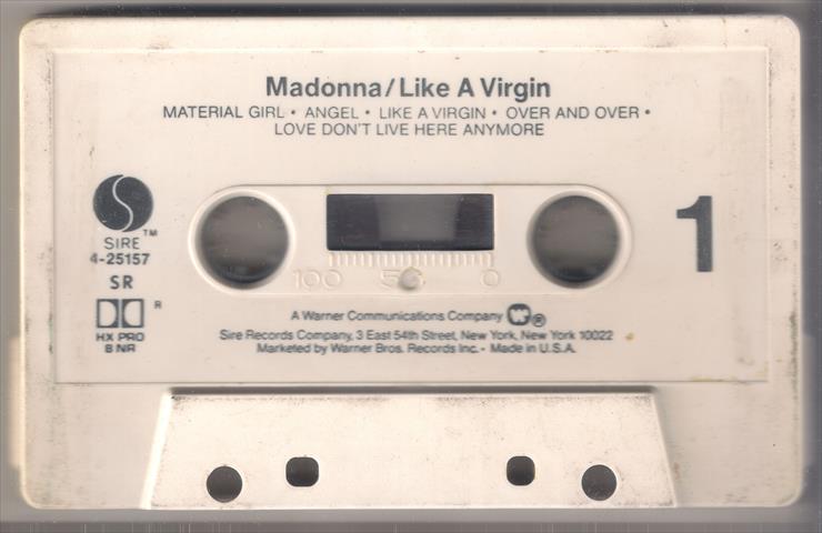 Like a Virgin 1984 - kaseta strona 1.jpg